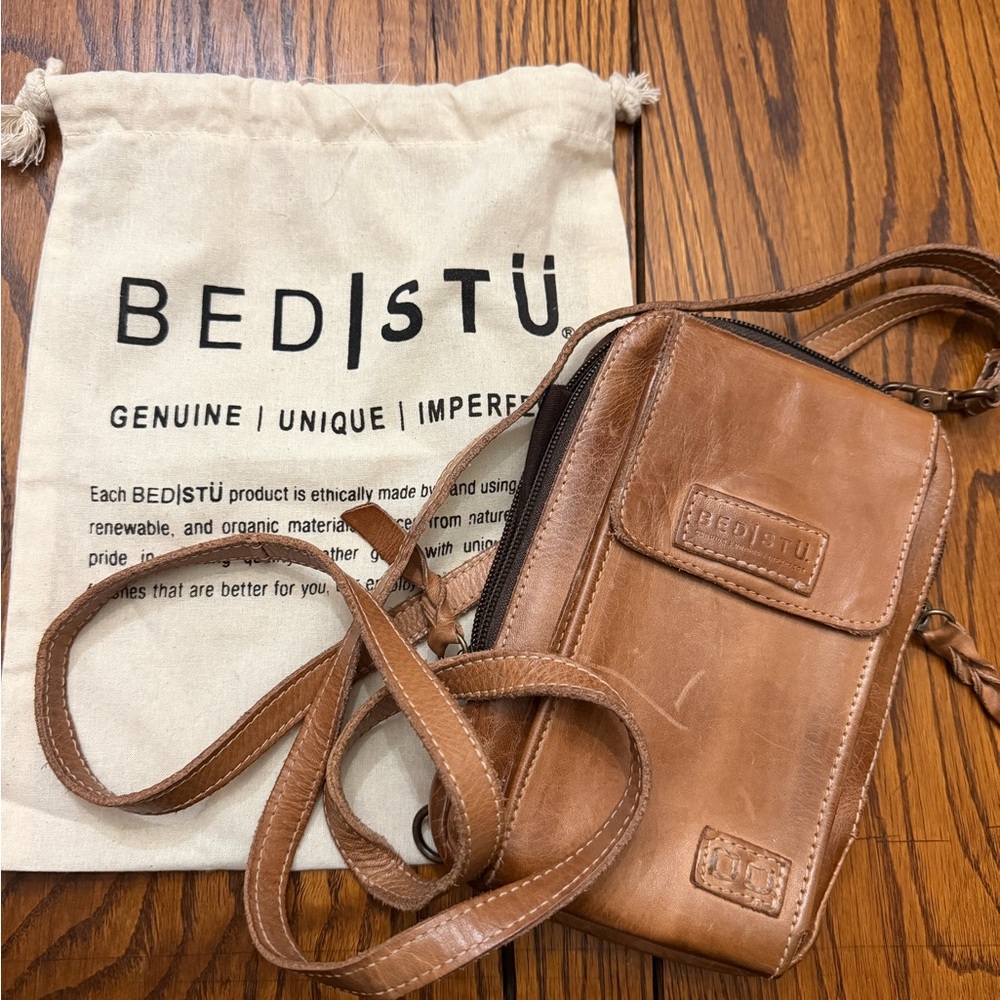 BED|STU New Tan Leather Crossbody Bag